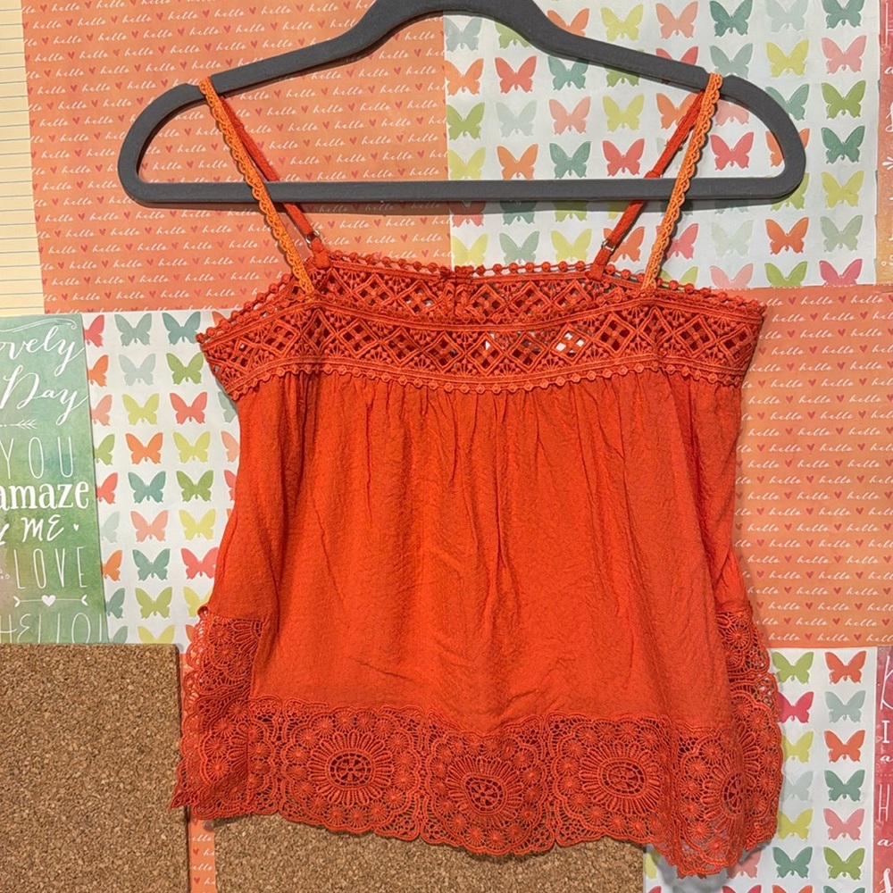 Her Entire Name Says Grace orange cami Small